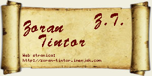 Zoran Tintor vizit kartica